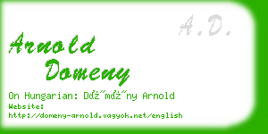 arnold domeny business card